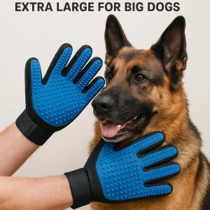 Anti-Slip Pet Grooming Gloves - Extra Large for Big Dogs