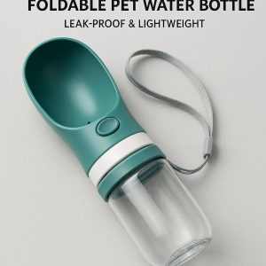 Travel-Friendly Foldable Pet Water Bottle - Leak-Proof & Lightweight