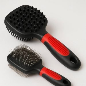 Double-Sided Dog Brush - Massage & De-Shedding Combo