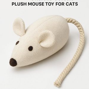 Premium Catnip-Stuffed Organic Cotton Plush Mouse Toy for Cats - Durable & Chew-Resistant